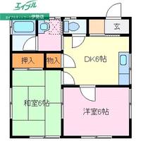 三重県志摩市阿児町鵜方(一戸建)の賃貸物件の間取り