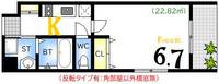 広島県広島市中区舟入町(マンション)の賃貸物件の間取り