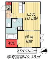 千葉県市川市福栄1(アパート)の賃貸物件の間取り