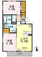 愛知県名古屋市緑区熊の前1(アパート)の賃貸物件の間取り