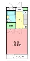 神奈川県秦野市落合の賃貸マンションの間取り