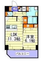 プレサンス心斎橋ラヴィの間取り