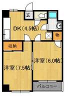 福岡県福岡市中央区伊崎(マンション)の賃貸物件の間取り