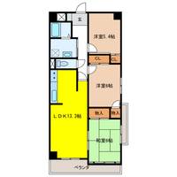 岐阜県岐阜市加納清水町3(マンション)の賃貸物件の間取り
