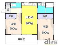 埼玉県所沢市大字牛沼(アパート)の賃貸物件の間取り
