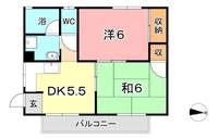岡山県倉敷市中島(アパート)の賃貸物件の間取り