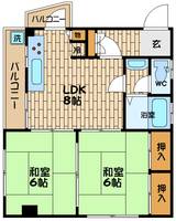 ハイツ福岡の間取り