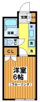 東京都渋谷区幡ヶ谷3(アパート)の賃貸物件の間取り