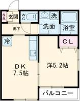 東京都葛飾区新宿1(アパート)の賃貸物件の間取り