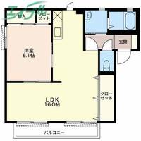インペリアル Bの間取り