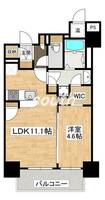 大阪府大阪市生野区鶴橋1(マンション)の賃貸物件の間取り