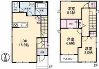 岡山県岡山市北区津島新野2(一戸建)の賃貸物件の間取り