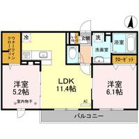 埼玉県越谷市レイクタウン6(アパート)の賃貸物件の間取り