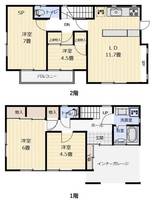 神奈川県海老名市杉久保北5(一戸建)の賃貸物件の間取り