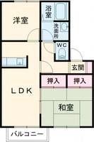 ディアス中筋 Aの間取り