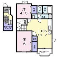 神奈川県南足柄市沼田(アパート)の賃貸物件の間取り