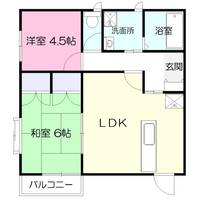 宮城県富谷市鷹乃杜4(アパート)の賃貸物件の間取り
