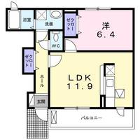 栃木県栃木市薗部町4(アパート)の賃貸物件の間取り