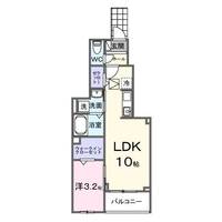 埼玉県草加市稲荷3(アパート)の賃貸物件の間取り