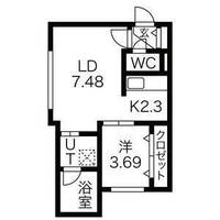 北海道札幌市豊平区美園八条8(マンション)の賃貸物件の間取り