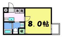 フラッティ堀川下立売の間取り