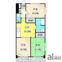 東京都練馬区高野台5(マンション)の賃貸物件の間取り