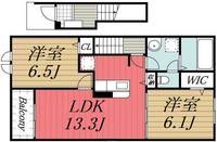 千葉県千葉市稲毛区長沼町(アパート)の賃貸物件の間取り