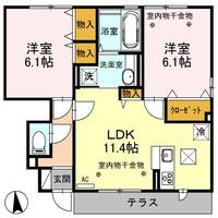 栃木県栃木市平柳町1(アパート)の賃貸物件の間取り
