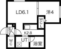 北海道札幌市中央区北十二条西15(マンション)の賃貸物件の間取り