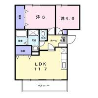 ビュ-パレスK2の間取り