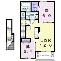 大阪府堺市西区菱木1(アパート)の賃貸物件の間取り