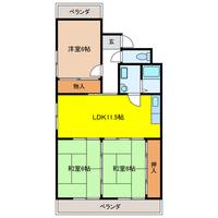 岐阜県岐阜市六条南1(マンション)の賃貸物件の間取り
