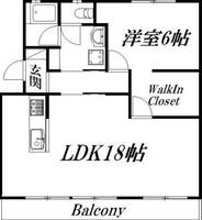 静岡県浜松市中央区根洗町(マンション)の賃貸物件の間取り