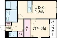 兵庫県三木市志染町東自由が丘1(アパート)の賃貸物件の間取り