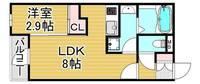 福岡県福岡市東区千早6(マンション)の賃貸物件の間取り