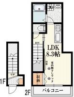 東京都八王子市横山町(マンション)の賃貸物件の間取り