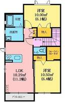 宮城県仙台市宮城野区岩切字東河原(アパート)の賃貸物件の間取り