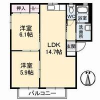 広島県尾道市高須町(アパート)の賃貸物件の間取り