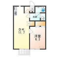 京都府京都市山科区勧修寺瀬戸河原町(アパート)の賃貸物件の間取り