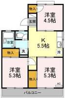 福富パレス B棟の間取り