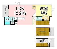 福岡県北九州市小倉北区足立1(アパート)の賃貸物件の間取り