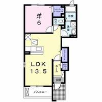 愛知県額田郡幸田町大字深溝字水口無(アパート)の賃貸物件の間取り