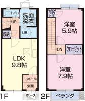滋賀県栗東市林(一戸建)の賃貸物件の間取り