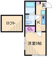 神奈川県横浜市神奈川区白幡西町(アパート)の賃貸物件の間取り