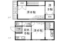 京都府京都市伏見区深草大亀谷内膳町(一戸建)の賃貸物件の間取り