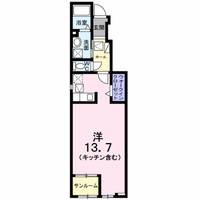 山梨県甲斐市玉川(アパート)の賃貸物件の間取り