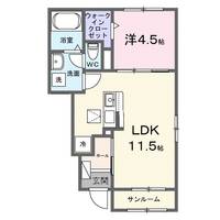 東京都日野市東豊田4(アパート)の賃貸物件の間取り