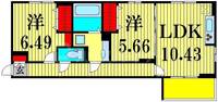 東京都葛飾区新宿3(アパート)の賃貸物件の間取り