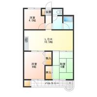 徳島県徳島市住吉3(マンション)の賃貸物件の間取り