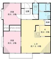 茨城県水戸市内原町(アパート)の賃貸物件の間取り